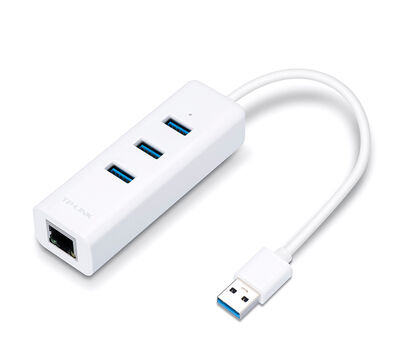 2in1 USB＆有線LANアダプター（USB 3.0ポート×3＋ギガビットポート×1搭載） UE330(jp)