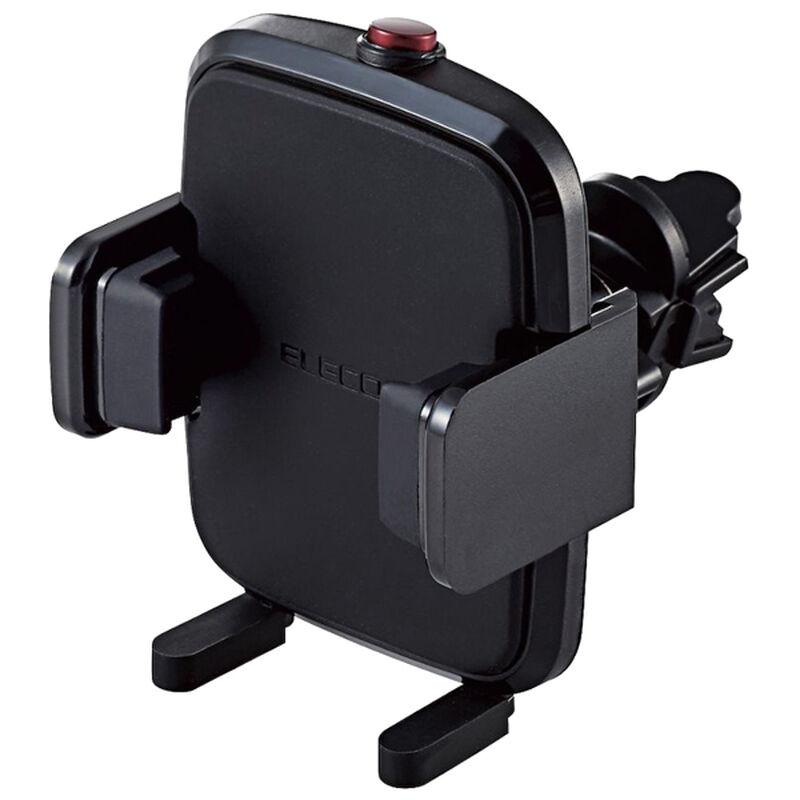 スマホ用車載ワンタッチホルダー/エアコンルーバー取付タイプ/ブラック P-CARS12BK