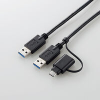データ移行ケーブル/USB3.0/Windows-Mac対応/Type-Cアダプタ付属/1.5m/ブラック UC-TV6BK