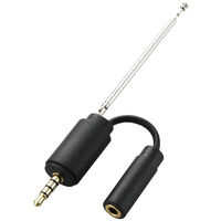 スマートフォン用ロッドアンテナ/アダプタタイプ/ブラック MPA-35ATRBK