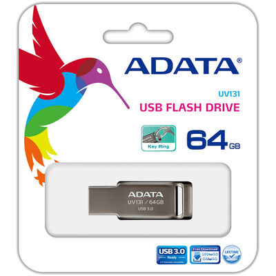 USBフラッシュメモリ UV131シリーズ 64GB クロムグレー USB3.2対応 AUV131-64G-RGY