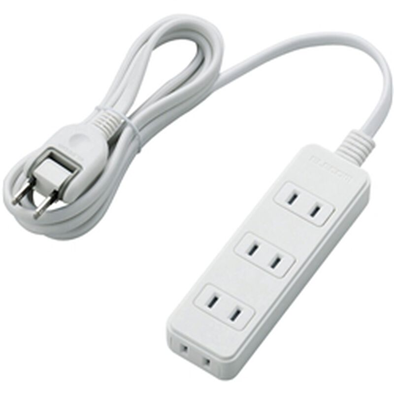 電源タップ/スイングプラグ/4個口/2m/ホワイト T-S02-2420WH