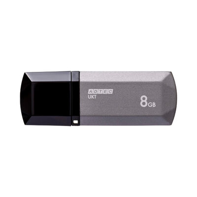 USB2.0 キャップ式フラッシュメモリ UKT 8GB ミッドナイトシルバー AD-UKTMS8G-U2