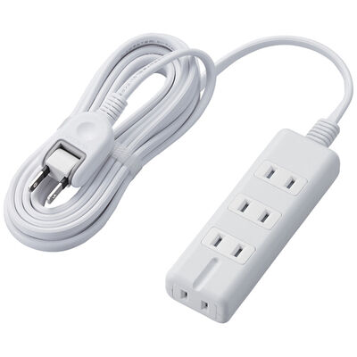 磁石タップ/4個口(内3ピン1)/3m/ホワイト T-KM01-2430WH