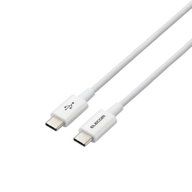 USB Type-C to USB Type-Cケーブル/USB Power Delivery対応/やわらか耐久/1.2m/ホワイト MPA-CCYS12NWH