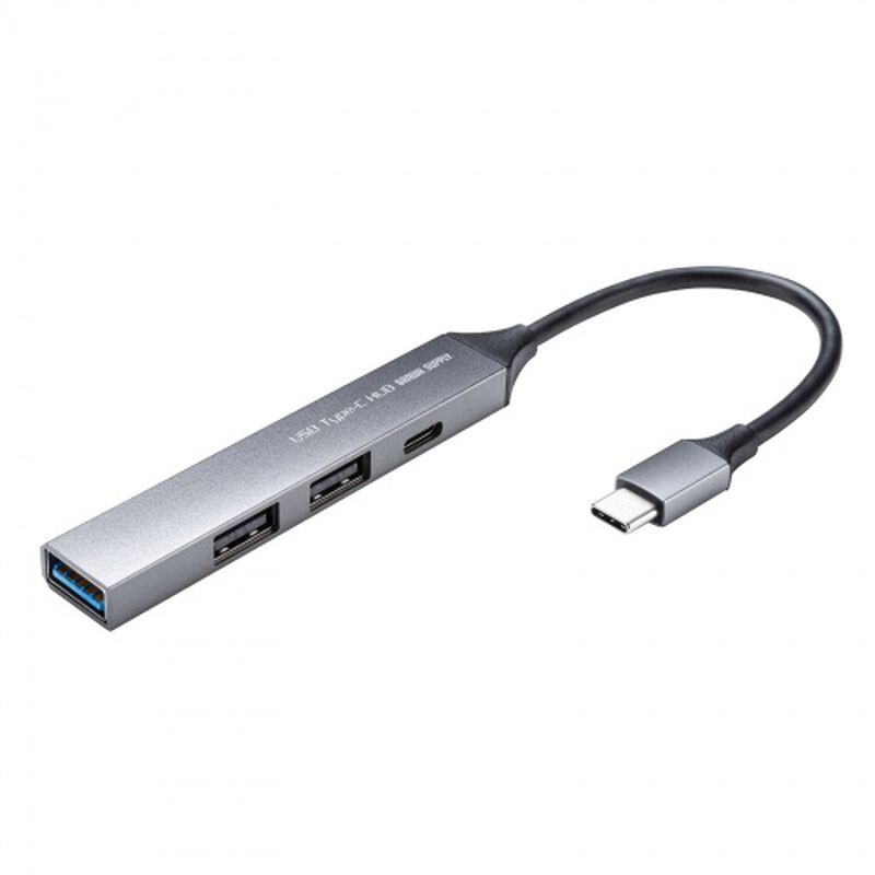 USB Type-C 4ポート コンボ 超スリムハブ USB-5TC27GM