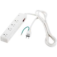 2/3ピン式電源タップ 4+4個口タイプ 雷サージ防止/集中スイッチ付 2m ホワイト BSTAPSDC820WH