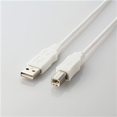 EU RoHS指令準拠 USB2.0ケーブル ABタイプ/1.0m(ホワイト) USB2-ECO10WH