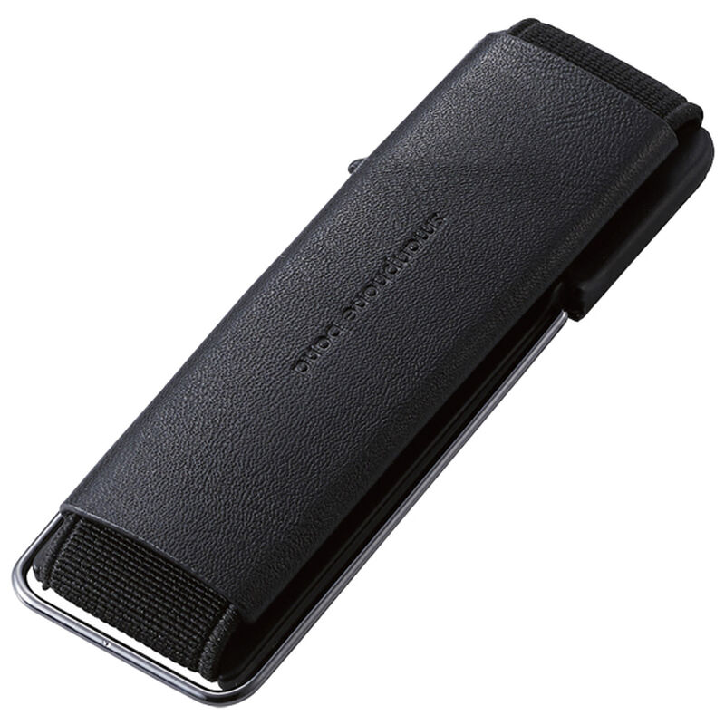 スマートフォン用ストラップ/スマホバンド/レザー/スタンド機能/ブラック P-STBLSBK