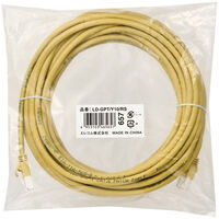 RoHS指令準拠LANケーブル/CAT6/爪折れ防止/10m/イエロー/簡易パッケージ仕様 LD-GPT/Y10/RS