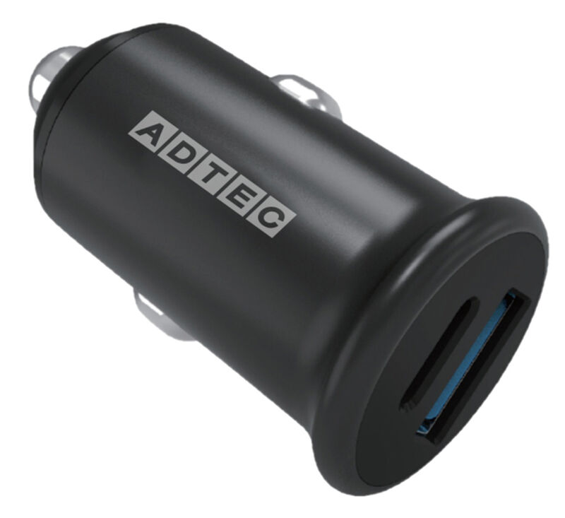 Power Delivery対応 シガーソケットタイプ充電器/38W/USB Type-A 1ポート/Type-C 1ポート/ブラック ACPD-V038AC