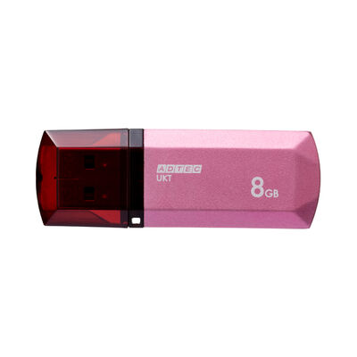 USB2.0 キャップ式フラッシュメモリ UKT 8GB パッションピンク AD-UKTPP8G-U2