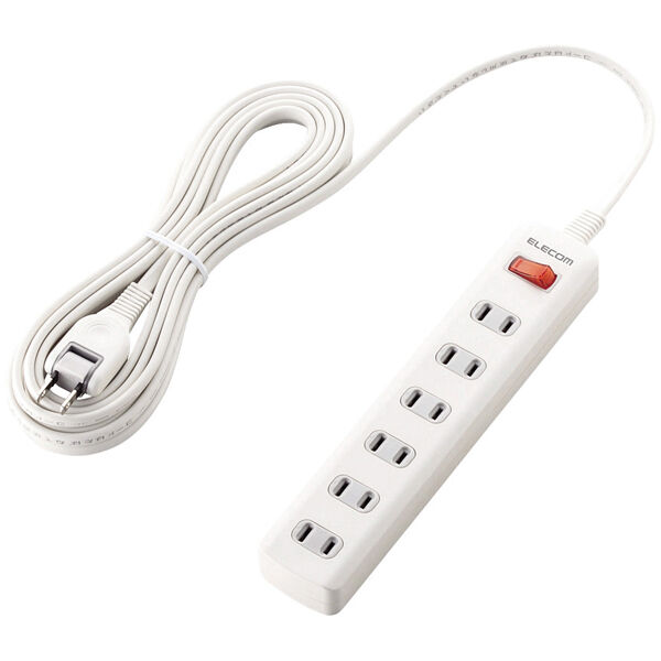 富士通 WEB MART | 雷ガードタップ/一括スイッチ/6個口/5m/ホワイト T