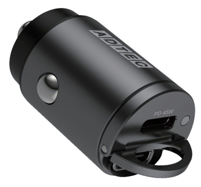 Power Delivery対応 シガーソケットタイプ充電器/45W/USB Type-C 2ポート/ブラック ACPD-V045C2