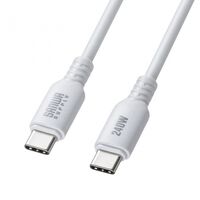 USB2.0 Type-C シリコンケーブル（PD240W・1m・ホワイト） KU-CCPES10W