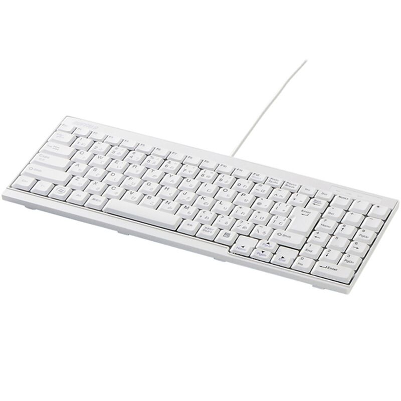 USB接続 有線スリムキーボード ホワイト BSKBU14WH