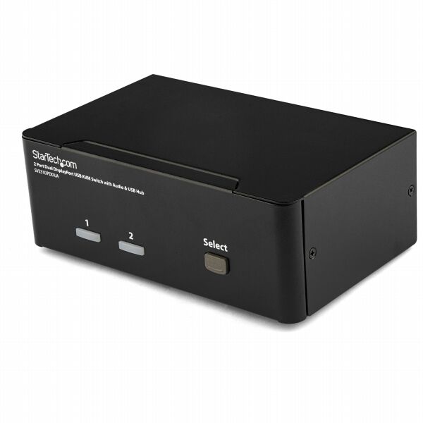 富士通WEB MART] 2ポート デュアルDP（DP）対応USB接続KVMスイッチ（PC切替器） オーディオ対応 2ポートUSB 2.0 ハブ搭載  解像度2560x1600 SV231DPDDUA ZD-110VDSLEXT : 富士通