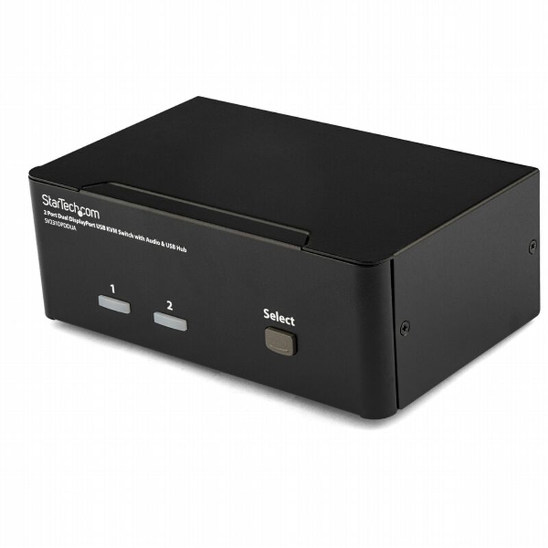 2ポート デュアルDP（DP）対応USB接続KVMスイッチ（PC切替器） オーディオ対応 2ポートUSB 2.0 ハブ搭載 解像度2560x1600 SV231DPDDUA