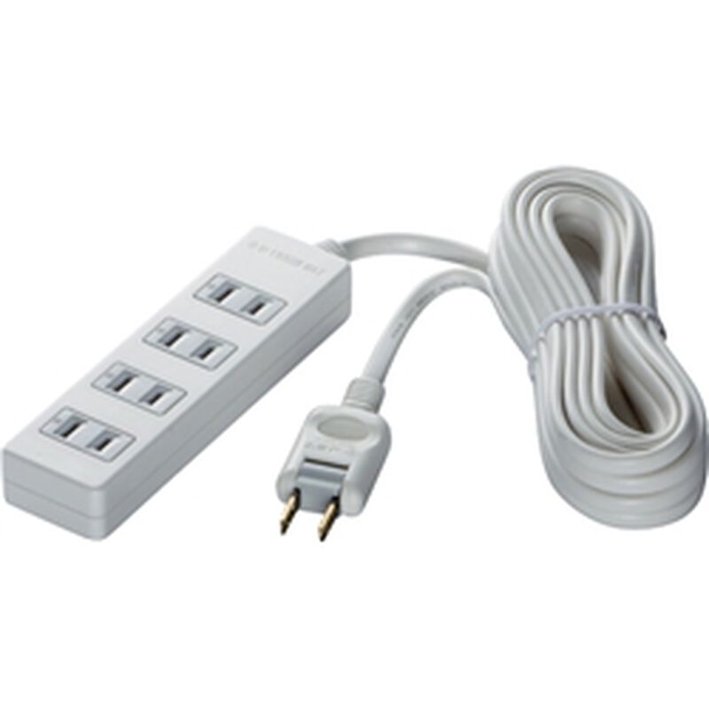 富士通WEB MART] 2ピン式電源タップ 4個口タイプ 雷サージ防止付 3m ホワイト BSTAPSG2430WH ZD-BSTAPSG2430W  : 富士通