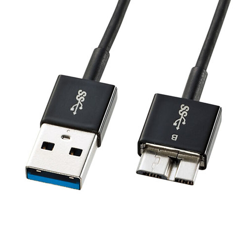 USB3.0マイクロケーブル（A-MicroB） 0.5m 超ごく細 KU30-AMCSS05K