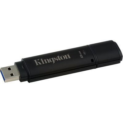 8GB USBメモリー USB3.0 ブラック 256ビット AES暗号化機能付 SafeConsole管理対応品 DT4000G2DM/8GB