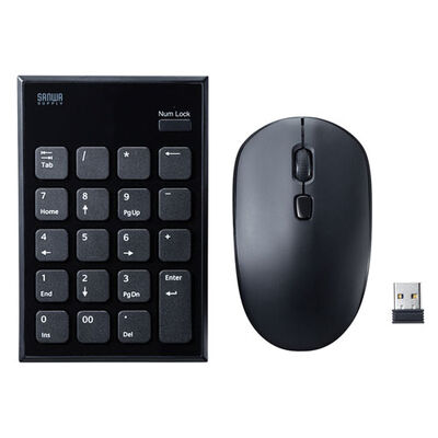 静音ワイヤレステンキーマウスセット NT-WL23SETBK