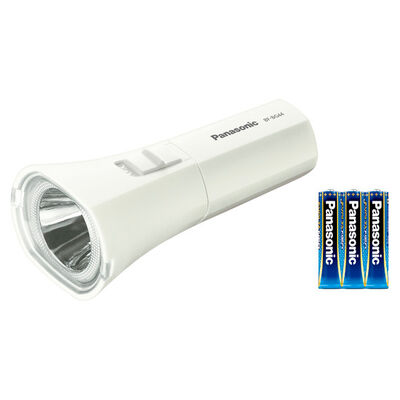 乾電池エボルタNEO付き LED懐中電灯 (ホワイト) BF-BG44K-W