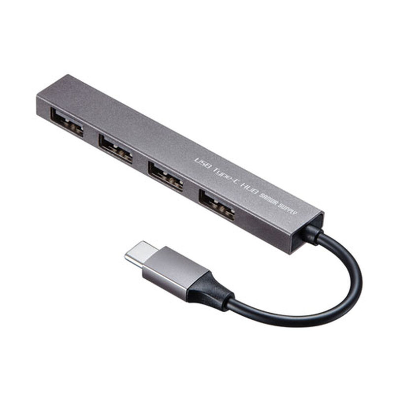 USB Type-C USB2.0 4ポート スリムハブ USB-2TCH23SN