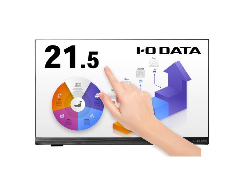 「5年保証」10点マルチタッチ対応21.5型ワイド液晶ディスプレイ LCD-MF224FDB-T2