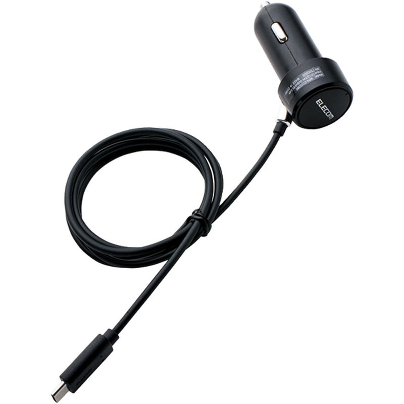 シガーチャージャー/Type-C/ストレートタイプ/1m/2.4A/ブラック MPA-CCC03BK