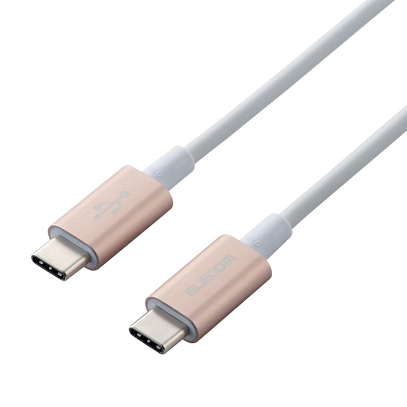 スマホ・タブレット用USBケーブル/USB(C-C)/準高耐久/USB Power Delivery対応/認証品/1.0m/ゴールド MPA-CCPS10PNGD