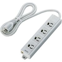 RoHs指令 3ピン対応タップ/4個口/マグネット付/抜け止め/1.0m/グレー T-ECOH3410NM