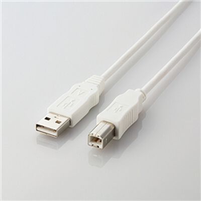EU RoHS指令準拠 USB2.0ケーブル ABタイプ/5.0m(ホワイト) USB2-ECO50WH