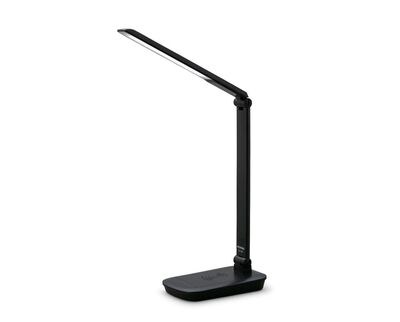 LEDデスクライト Qi充電シリーズ 平置きタイプ 調光 ブラック LDL-QFD-B