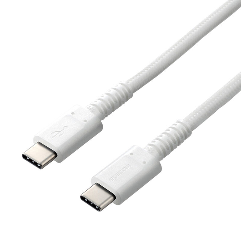 スマホ・タブレット用USBケーブル/USB(C-C)/高耐久/USB Power Delivery対応/認証品/0.3m/ホワイト MPA-CCS03PNWH