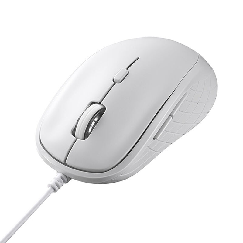 有線BlueLEDマウス 5ボタン ホワイト BSMBU310WH