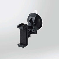 スマートフォン用ホルダー/吸盤固定タイプ/アクセサリーシュー付/ブラック P-STSRSUBK