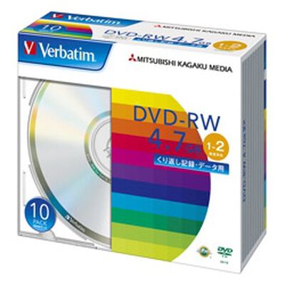 DVD-RW 4.7GB PCデータ用 2倍速対応 10枚スリムケース入り シルバーディスク DHW47N10V1