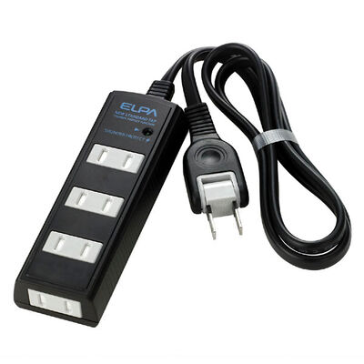 耐雷コード付タップ 4個口 3m ブラック WBT-4030SBN(BK)
