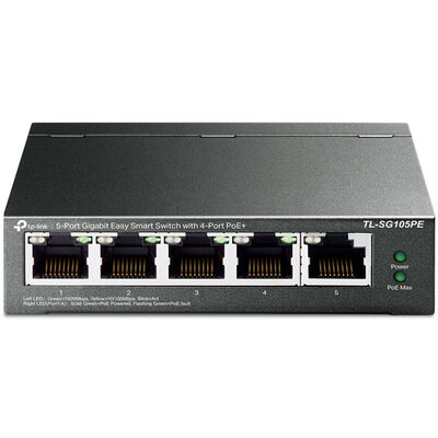 5ポート ギガビット PoE+(4ポート) EasySmart デスクトップ スイッチ TL-SG105PE