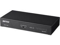 Giga 8ポート スイッチングハブ 電源内蔵 金属筐体 マグネット付 ブラック LSW6-GT-8NS/BK