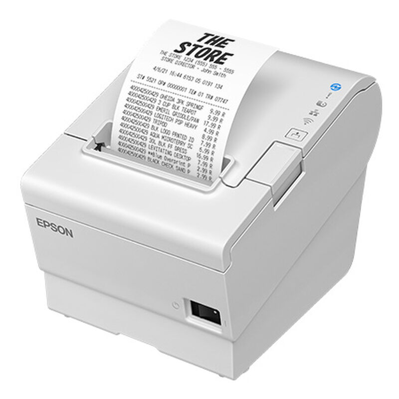 レシートプリンター/80mm・58mm/USB・有線LAN・パラレル/電源同梱/ホワイト TM887P921W