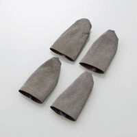 スマホ用ゲームアクセサリ/フィンガーキャップ/FIT/銀繊維/フリーサイズ/4個入り/シルバー P-GMFF03F4SV