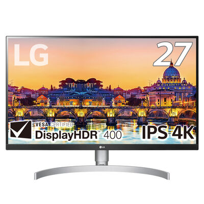 27型4K液晶ディスプレイ(VESA DisplayHDR 400/フレームレス//ブルーライト低減/フリッカーセーフ) 27UL850-W