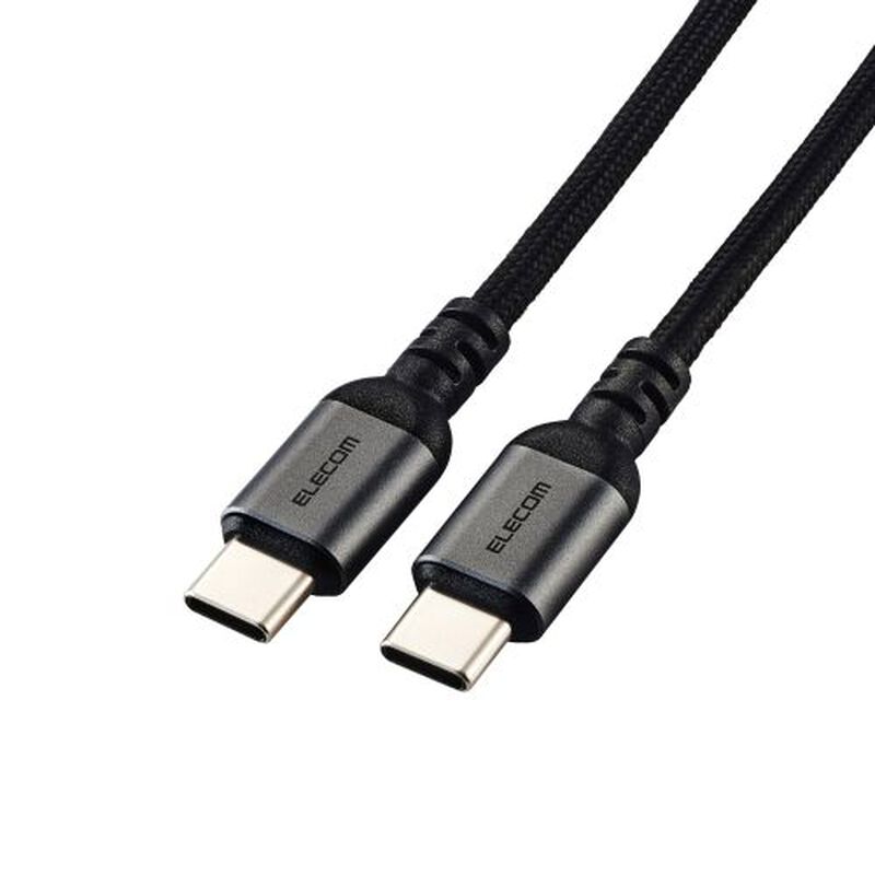 USB-C to USB-Cケーブル/USB Power Delivery対応/100W対応/メッシュ/1.0m/ブラック MPA-CC5PAN10BK
