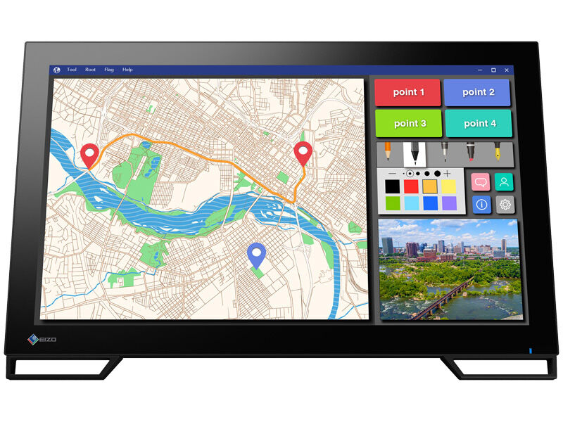 54.7cm（21.5）型タッチパネル装着カラー液晶モニター DuraVision FDF2182WT-L ブラック
