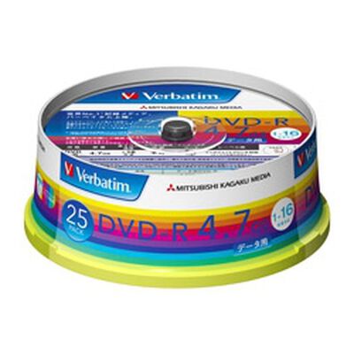 DVD-R 4.7GB PCデータ用 16倍速対応 25枚スピンドルケース入り ワイド印刷可能 DHR47JP25V1