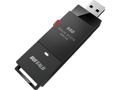 PC対応 USB3.2(Gen2) TV録画 スティック型SSD 500GB ブラック Type-C付属 SSD-SCT500U3-BA