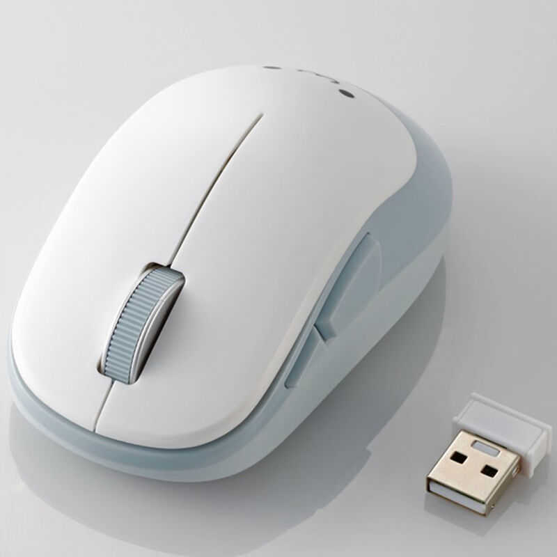 BlueLEDマウス/EPRIM/無線/5ボタン/ホワイト M-DY13DBWH