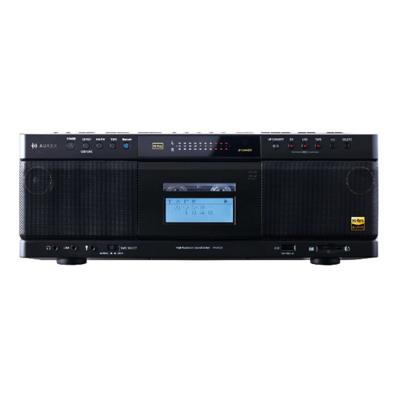 AUREXハイレゾ対応SD/USB/CDラジオカセットレコーダー（ブラック） TY-AK21(K)